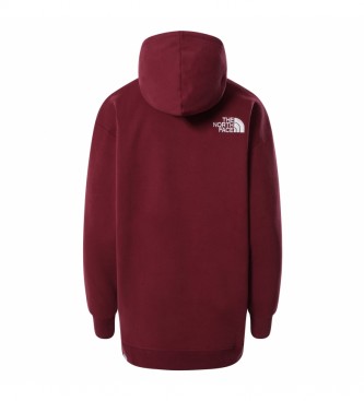 The North Face Oversized Hoody burgundy