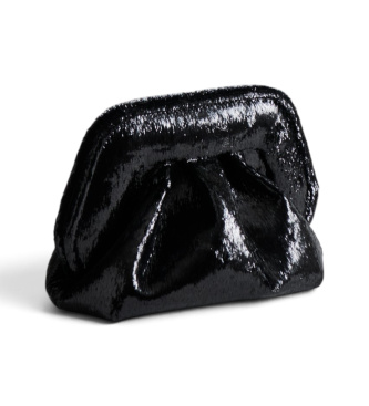 THEMOIRè Bios Small Soft Lurex bag black