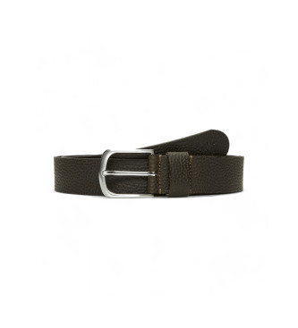 Timberland Bruine leren riem met relif 35 mm