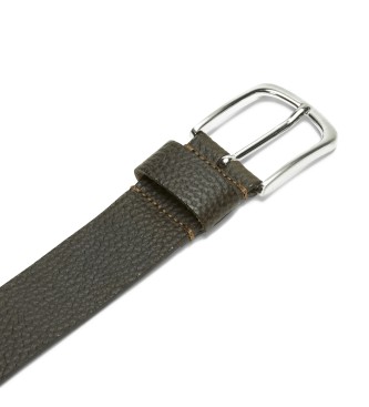 Timberland Bruine leren riem met relif 35 mm