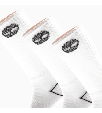 Timberland Conjunto de 3 pares de meias Bowden brancas