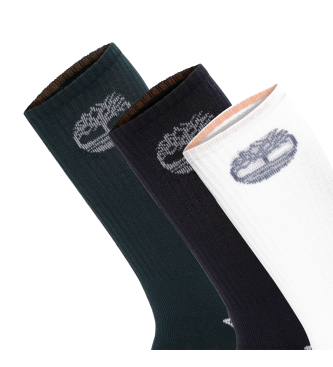 Timberland St med 3 par Bowden-strmper, grn, navy, hvid