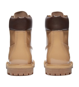 Timberland 6-palčni vodoodporni usnjeni škornji Premium rjave barve