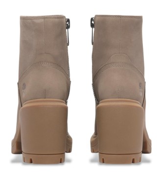 Timberland Allington taupe mellemlange lderstvler med hl og lynls  