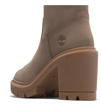 Timberland Allington taupe mellemlange lderstvler med hl og lynls  