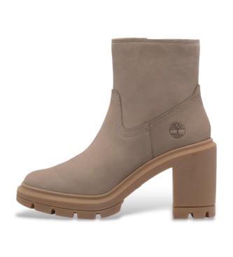 Timberland Allington taupe mellemlange lderstvler med hl og lynls  