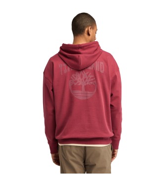 Timberland Sweatshirt mit Kapuze und Logo auf dem Rcken rot