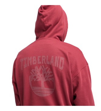 Timberland Sweatshirt mit Kapuze und Logo auf dem Rcken rot