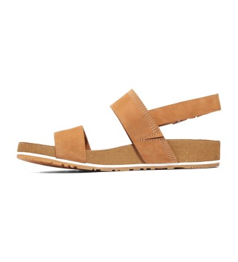 Timberland Sandalias de piel de doble tira Malibu Waves marrn