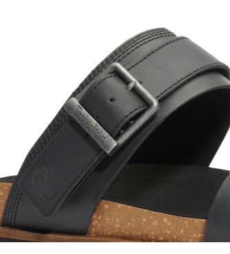 Timberland Amalfi Vibes double straps leather sandals black