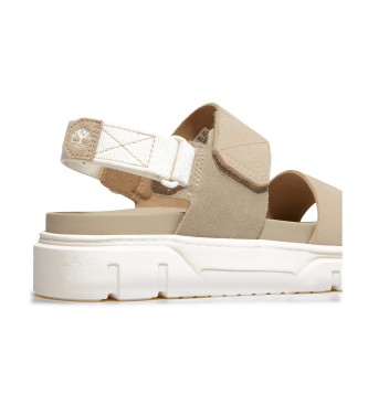 Timberland Sandales en cuir beige Greyfield Backstrap