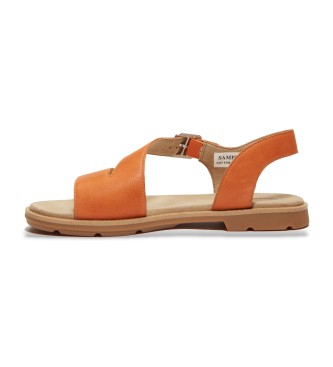 Timberland Calista Bay back strap leather sandals orange