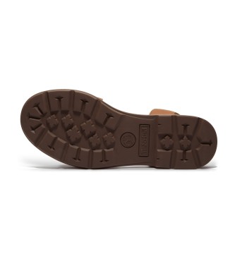 Timberland Sandlias Calista Bay em pele castanha