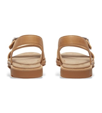 Timberland Sandales en cuir marron Calista Bay avec bride arrire