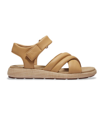 Timberland Belmar Waves leather sandals with beige back strap