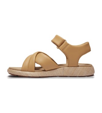 Timberland Belmar Waves leather sandals with beige back strap