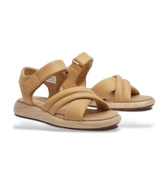 Timberland Belmar Waves leather sandals with beige back strap