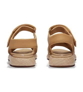 Timberland Belmar Waves leather sandals with beige back strap