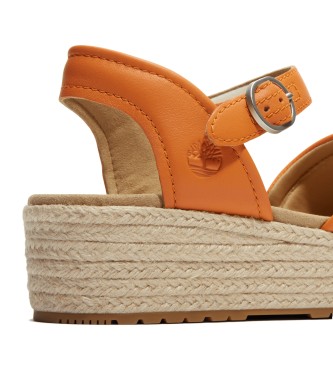 Timberland Sandali Santorini Sun in pelle arancione con cinturino posteriore