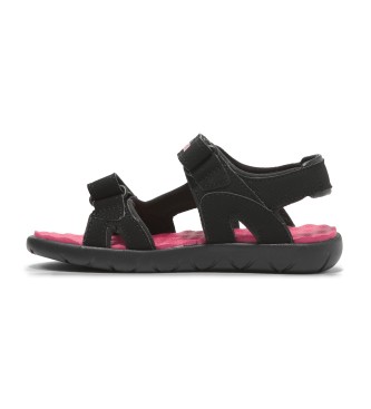 Timberland Perkins Row leather sandals with heel strap black