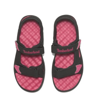 Timberland Perkins Row leren sandalen met hielbandje zwart