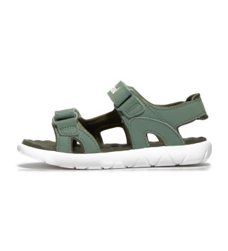 Timberland Perkins Row green leather heel strap sandals