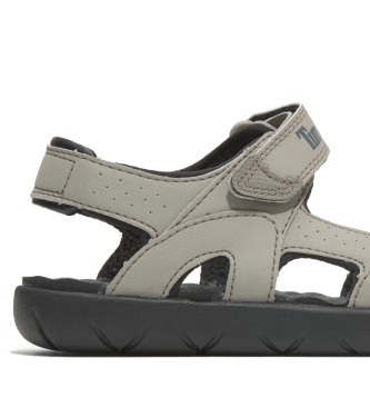 Timberland Perkins Row taupe leren sandalen met hielriem