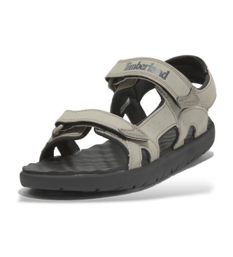 Timberland Perkins Row taupe leren sandalen met hielriem