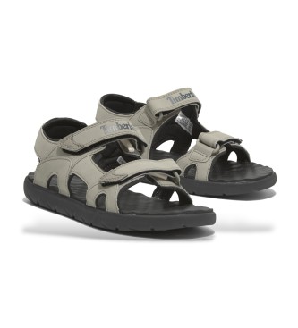 Timberland Perkins Row taupe leren sandalen met hielriem