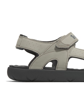 Timberland Perkins Row taupe leren sandalen met hielriem