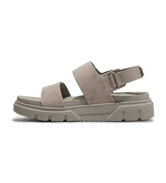 Timberland Sandali in pelle color talpa Greyfield con cinturino posteriore