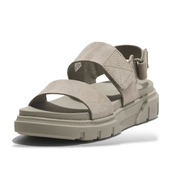 Timberland Greyfield taupefarbene Leder-Riemen-Sandalen