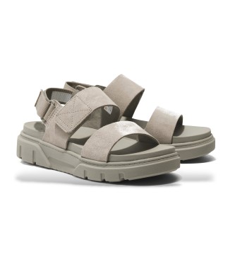 Timberland Greyfield taupe leren sandalen met achterband