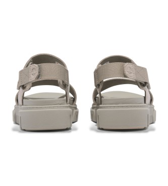 Timberland Sandali in pelle color talpa Greyfield con cinturino posteriore