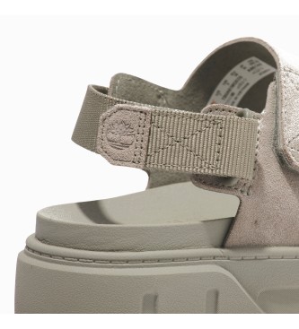 Timberland Sandlias Greyfield com tira traseira em pele cinzenta