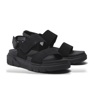 Timberland Greyfield Ledersandalen mit Riemen hinten schwarz