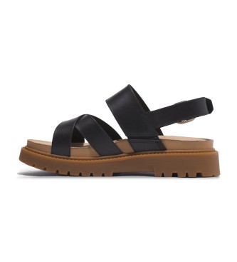 Timberland Sandalias de piel con tira trasera Clairemont Way negro