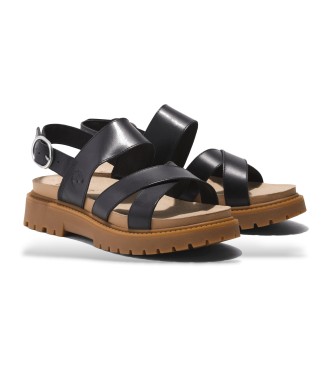 Timberland Clairemont Way leren sandalen met achterband zwart