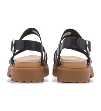 Timberland Clairemont Way leren sandalen met achterband zwart