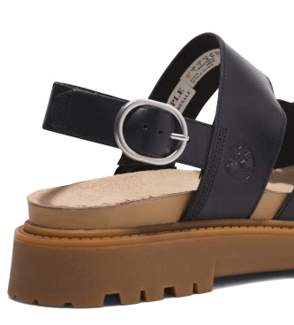 Timberland Clairemont Way leren sandalen met achterband zwart