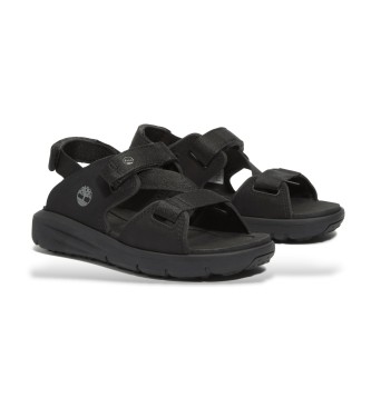 Timberland Sandlias de couro com tira no calcanhar Motion Dune preto