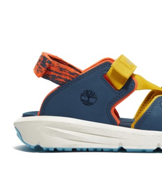 Timberland Sandales en cuir avec talon Motion Dune bleu