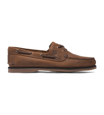 Timberland Chaussures bateau classiques en cuir marron