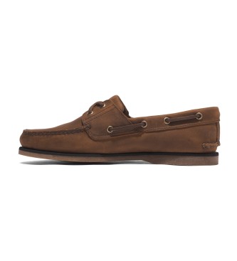 Timberland Chaussures bateau classiques en cuir marron