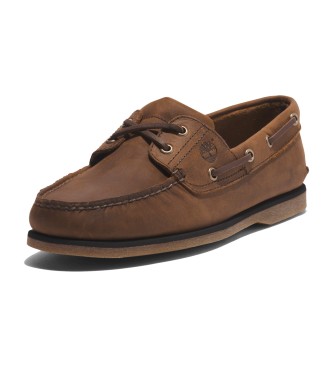 Timberland Chaussures bateau classiques en cuir marron