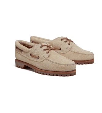 Timberland Noreen beige leather boat shoes