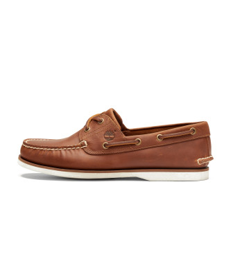 Timberland Brown leather boat shoes