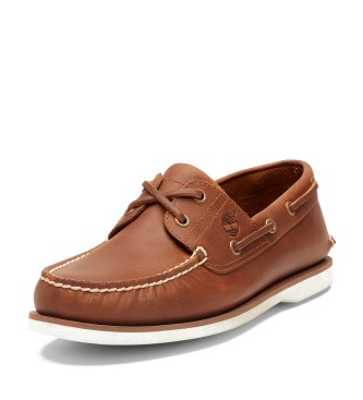 Timberland Brown leather boat shoes