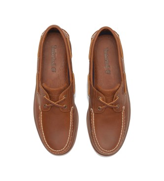 Timberland Brown leather boat shoes