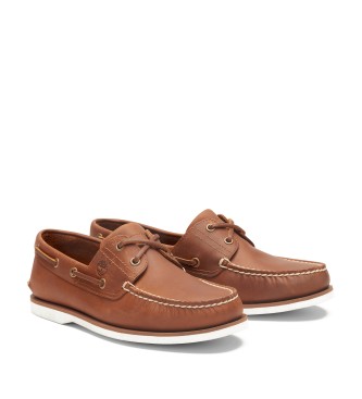 Timberland Brown leather boat shoes